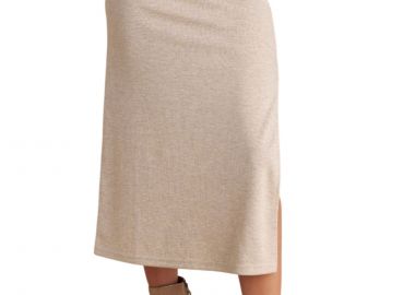 Φούστα Attrattivo Με Ελαστική Μέση 9922252-BEIGE Γυναικείο - Attrattivo - 