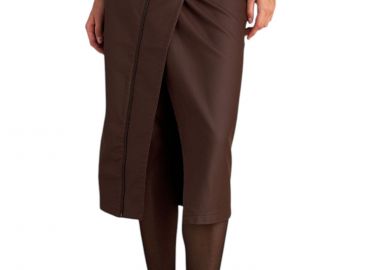 Φούστα Attrattivo Μίντι Δερματίνη 9921532-CHESTNUT Γυναικείο - Attrattivo - 