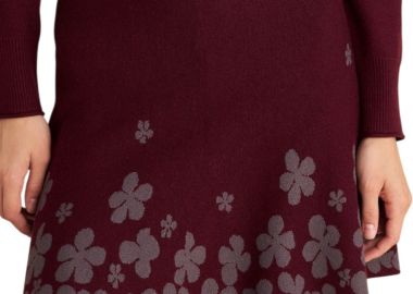 Φούστα Attrattivo Πλεκτή Με Φλοράλ Σχέδιο 9921827-OXBLOOD Γυναικείο - Attrattivo - 