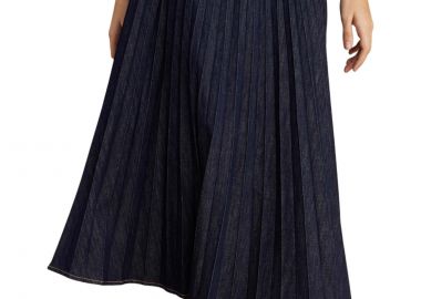 Φούστα Attrattivo Πλισέ Με Ζώνη 9922982-BLUE Γυναικείο - Attrattivo - 