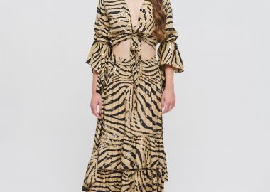 Φούστα BLE Ασσύμετρη Maxi Zebra Print -  - 