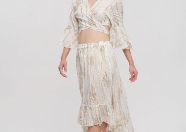 Φούστα BLE Maxi Με Χρυσό Paisley Print -  - 