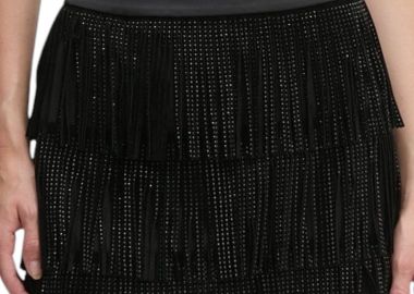 Φούστα DKNY Με Κρόσια Με Στρας P43N6ODY-BLK-BLACK Γυναικείο - DKNY - 