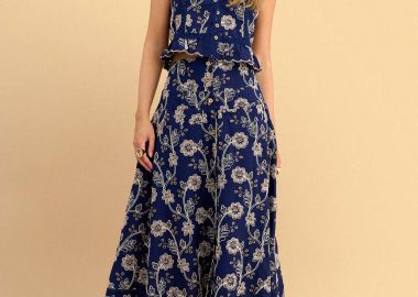 Φούστα φλοράλ μίντι κιπούρ - 5206179091527 -  - 