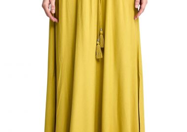 Φούστα Funky Buddha Μάξι Με Λάστιχο Στη Μέση FBL013-100-14-LEMONGRASS Γυναικείο - Funky Buddha - 