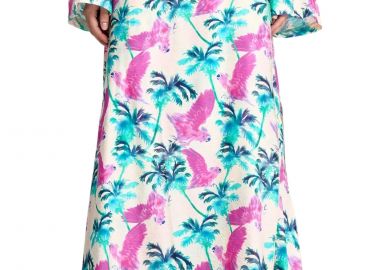 Φούστα Funky Buddha Με Exotic Τύπωμα FBL013-109-14-FUCHSIA Γυναικείο - Funky Buddha - 