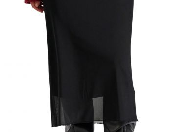 Φούστα Funky Buddha Μονόχρωμη Μίντι FBL010-125-14-BLACK Γυναικείο - Funky Buddha - 