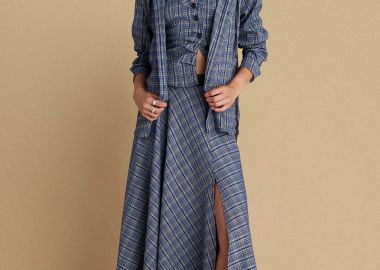 Φούστα μάξι καρό - 5206179030083 -  - 