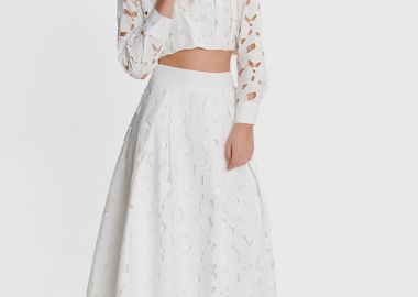 Φούστα μάξι με δαντέλα - 5206634930873 -  - 