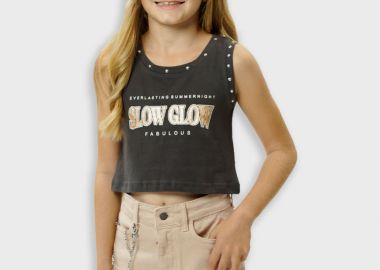 Φούστα με αλυσίδα για κορίτσι - ΜΠΕΖ 16-225200-3 - energiers - 