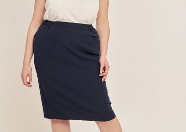 Φούστα midi κρεπ -  - 