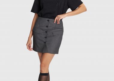 Φούστα μίνι ριγέ - 5206634973306 -  - 