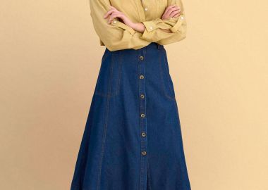 Φούστα μίντι denim - 5206179115865 -  - 