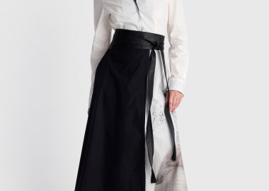 Φούστα μίντι δίτονη με print - 5206179060882 -  - 