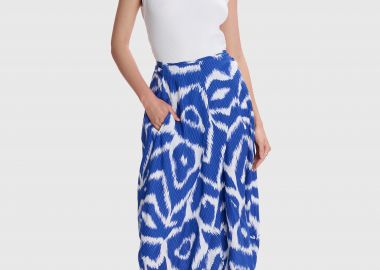 Φούστα μίντι εμπριμέ - 5206634957139 -  - 