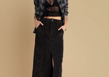 Φούστα μίντι κοτλέ - 5206179021128 -  - 