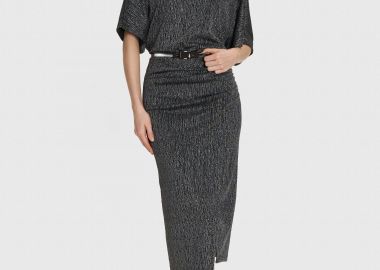 Φούστα μίντι lurex - 5206179101349 -  - 