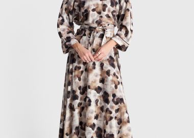 Φούστα μίντι με abstract print - 5206179072663 -  - 