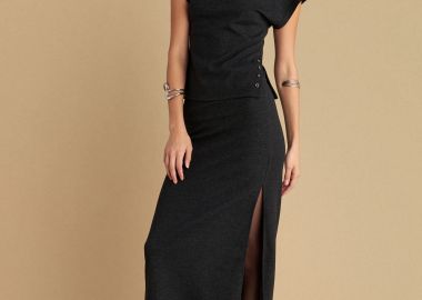 Φούστα μίντι με ελαστική μέση - 5206179021241 -  - 