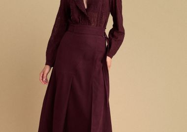 Φούστα μίντι με ζώνη - 5206179036801 -  - 