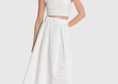 Φούστα μίντι με ζώνη - 5206634957702 -  - 