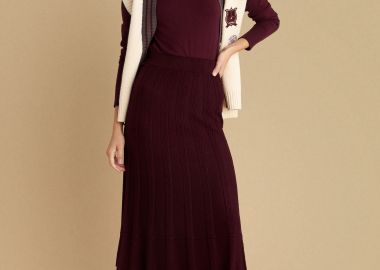 Φούστα μίντι πλεκτή - 5206634995292 -  - 