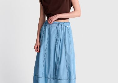 Φούστα μίντι τύπου denim - 5206179114431 -  - 