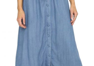 Φούστα Only Onllaia Midi Dnm Qyt 15291712-Light Blue Denim Γυναικείο - Only - 