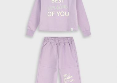 Φούτερ φόρμα με τύπωμα - ΒΙΟΛΕΤΙ 16-125253-0 - energiers - 