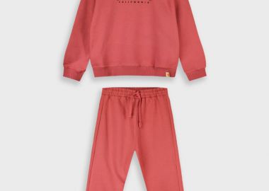 Φούτερ φόρμα με τύπωμα - Dusty rose 16-125285-0 - energiers - 