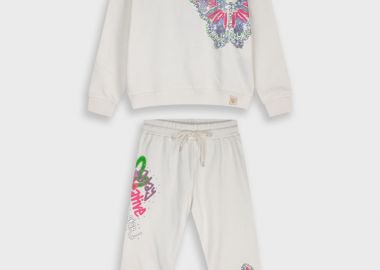 Φούτερ φόρμα με τύπωμα - Εκρού 16-125272-0 - energiers - 