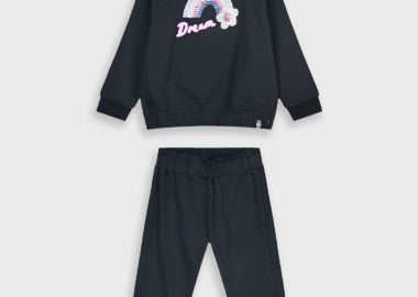 Φούτερ φόρμα με τύπωμα - ΜΑΥΡΟ 15-125340-0 - energiers - 