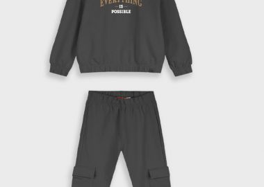 Φούτερ φόρμα με τύπωμα - ΜΑΥΡΟ 15-125374-0 - energiers - 