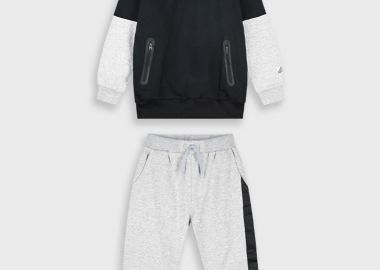 Φούτερ φόρμα με τύπωμα - ΜΕΛΑΝΖΕ 13-125051-0 - energiers - 