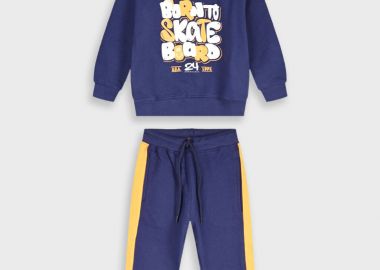 Φούτερ φόρμα με τύπωμα - Μπλε 12-125147-0 - energiers - 