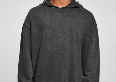 Φούτερ Hoodie Oversized BY191 Build Your Brand Acid Washed Black - BYB - 