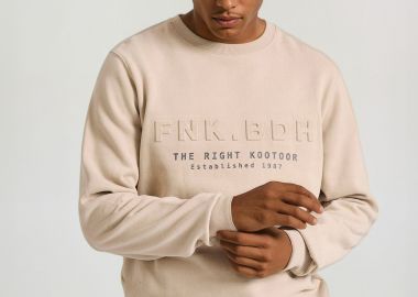 Φούτερ με embossed τύπωμα στο στήθος - FUNKY BUDDHA - 