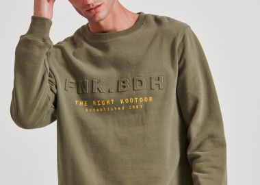 Φούτερ με embossed τύπωμα στο στήθος - FUNKY BUDDHA - 
