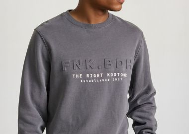 Φούτερ με embossed τύπωμα στο στήθος - FUNKY BUDDHA - 