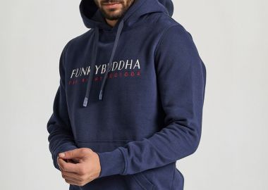 Φούτερ με Funky Buddha κέντημα στο στήθος - FUNKY BUDDHA - 