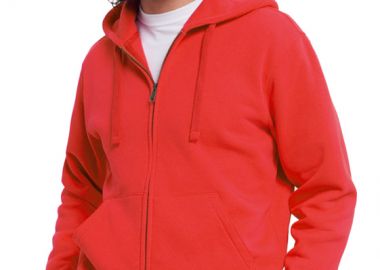 Φούτερ με Κουκούλα και Φερμουάρ Authentic Zip Hoodie R-266M-0 Russell Classic Red - Russell - 