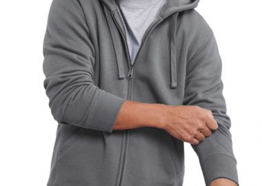 Φούτερ με Κουκούλα και Φερμουάρ Authentic Zip Hoodie R-266M-0 Russell Convoy Grey - Russell - 