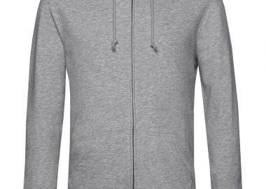 Φούτερ με Κουκούλα και Φερμουάρ WU35B B & C Inspire Organic Heather Grey - B & C - 