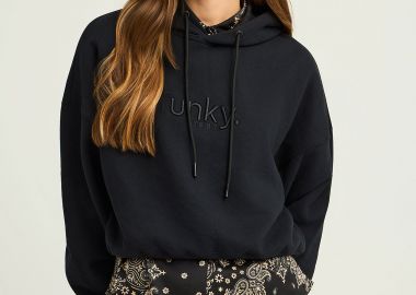 Φούτερ με κουκούλα και κεντητό λογότυπο - FUNKY BUDDHA - 