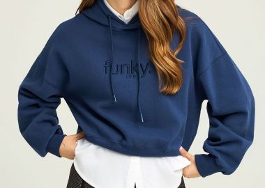 Φούτερ με κουκούλα και κεντητό λογότυπο - FUNKY BUDDHA - 