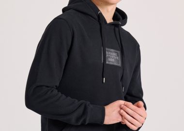 Φούτερ με κουκούλα και rubber logo Garage 55 - GARAGE 55 - 
