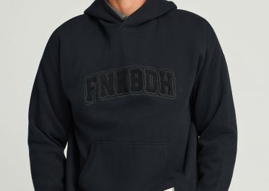Φούτερ με κουκούλα και τύπωμα στο στήθος - FUNKY BUDDHA - 