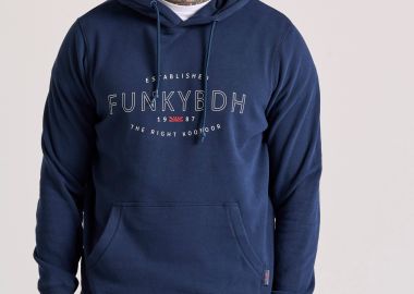 Φούτερ με κουκούλα και τύπωμα στο στήθος - FUNKY BUDDHA - 