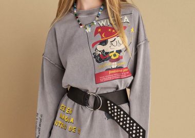 Φούτερ με τύπωμα και κολιέ - 5206634978516 -  - 