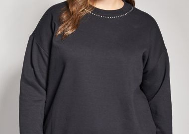 Φούτερ στρογγυλή λαιμόκοψη με στρας VERO MODA -  - 